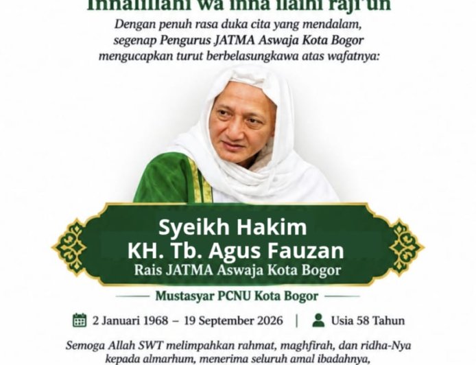 Innalillahi wa Inna Ilaihi Raji’un, Rais JATMA Aswaja Kota Bogor KH. TB. Syeik Hakim Agus Fauzan Tutup Usia